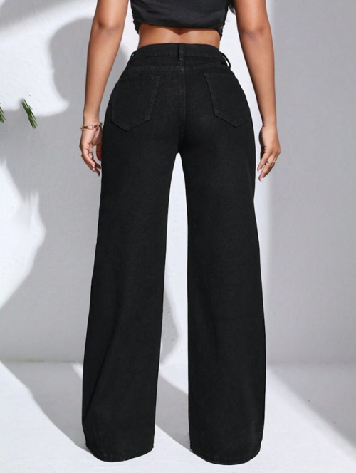 Women High Rise Denim Jeans(Size28)(Colorblack)